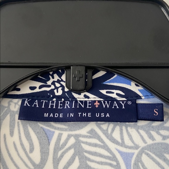 Katherine Way Blue and White Floral Midi Dress size S made in USA - Picture 3 of 8